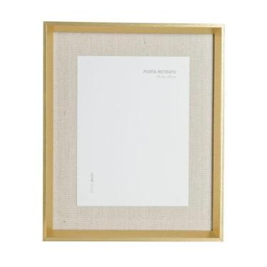 Imagem de Porta retrato linen 15 x 20 cm neu home style, DOURADO, 10 x 15 cm