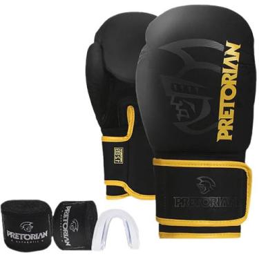 Imagem de Kit Luva Boxe Pretorian First FX2 Luva+Faixas+Protetor Bucal Unissex, 