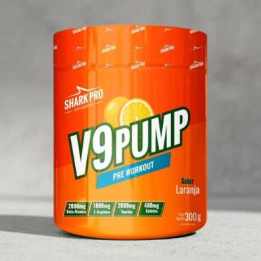 Imagem de V9 Pump Pré-treino Shark Pro Com Beta Alanina E Cafeina 300g Laranja