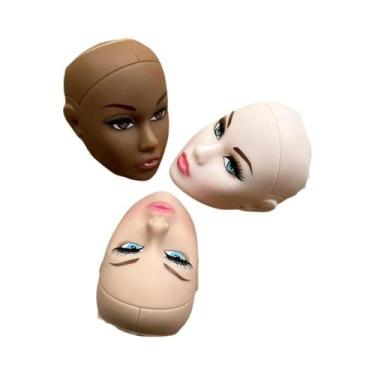 Imagem de Cabeças De Boneca Em Branco Rosa Bege Super Brancas Escala 1/6 Para Ar