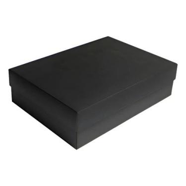 Imagem de 15 Caixas Presente 35x24x10cm Premium Preta Elegante Chique Organizado