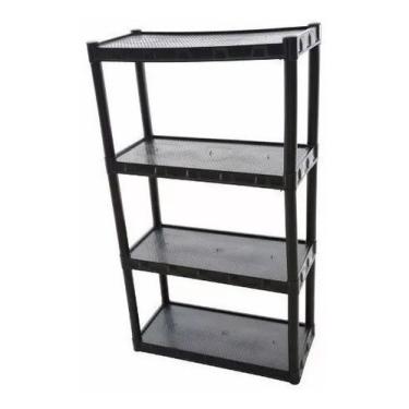 Imagem de Estante Modular Organizadora Em Plástico 4 Prateleiras Preto 851