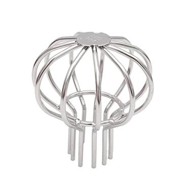 Imagem de Prote??o de calha antibloqueio F¨¢cil instala??o redonda tampa de rede s¨®lida Filtro de linha Tamp?o de telhado Externo piso de drenagem terra?o a?o inoxid¨¢vel, tipo 50