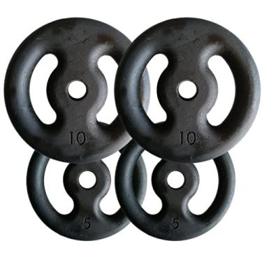 Imagem de Kit Anilhas De Ferro 30kg - 2 De 5kg + 2 De 10kg