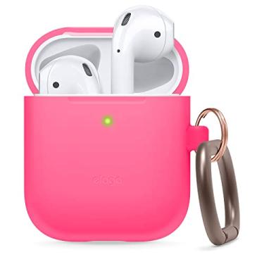 Imagem de elago Capa para AirPods - [proteção extra] [mosquetão adicionado] - para capa AirPods (rosa choque neon)