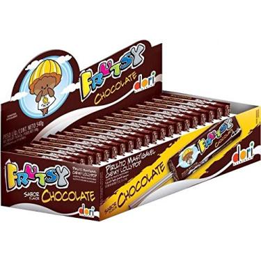 Imagem de Pirulito Mastigável Chocolate Frutsy Chewy Lollipop 10gr C/50un - Dori