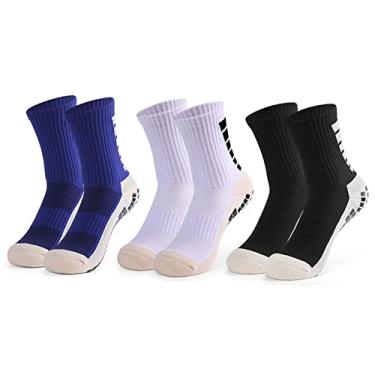 Imagem de ANMM Meias antiderrapantes masculinas de futebol Meias atléticas de compressão para basquete Futebol Voleibol Corrida Trekking Caminhada