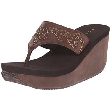 Imagem de Roper Sandália feminina West Wedge, Marrom, 39