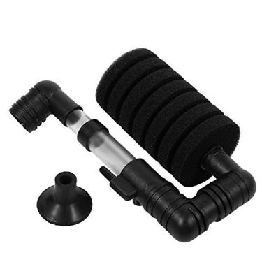 Imagem de Tbest Filtro de esponja bioquímica para aquário, aquário, peixes de aquário, filtro de filtro de bomba de ar com ventosa simples/duplo preto (filtro de cabeça única)
