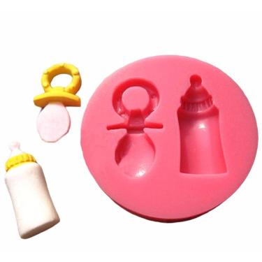 Imagem de Molde De Silicone Mamadeira E Chupeta, Chá De Bebê