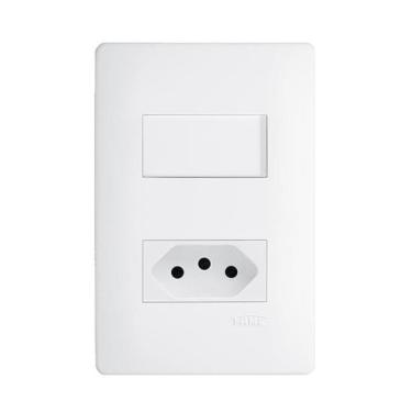 Imagem de 1 Interruptor Simples 16A/250V + 1 Tomada 2P+T 20A/250V Fame