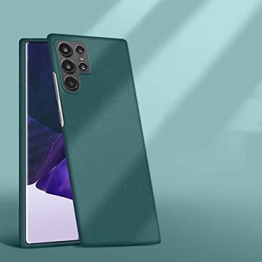 Imagem de Capa fosca ultrafina para Samsung Galaxy S22 Ultra S21 S20 FE S10 S9 Plus Note 20 10 A52 A52s 5G A53 5G Capa de plástico rígido fino, verde profundo, para nota 10 Plus