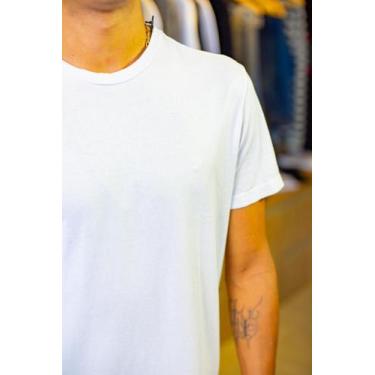 Imagem de Camiseta Ellus Masculina Cotton Básica Branco