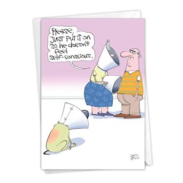 Imagem de NobleWorks Cachorro autoconsciente - cartão Get Well com envelope (11,5 x 16,7 cm) - C2426GWG