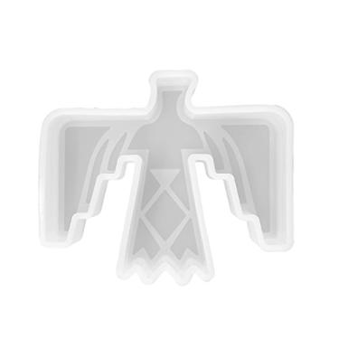 Imagem de Molde de silicone asteca Hawk | Tamanho 12,7 cm de largura x 10,1 cm de comprimento x 2,5 cm de profundidade | Molde de falcão | Design de falcão asteca para frescor, sabão, resina, velas