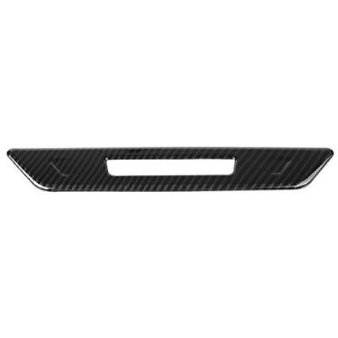 Imagem de Moldura de botão de assento Suuonee, moldura de botão de bloqueio de memória de assento de carro estilo fibra de carbono guarnição para 5 séries G30 2017-2018