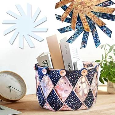 Imagem de AB1 Modelo de cesta de armazenamento DIY Régua de estofamento de acrílico tecido espiral de armazenamento conjunto de corte para estofamento e costura multifuncional DIY régua de costura alfaiate para costura doméstica artesanato AB1