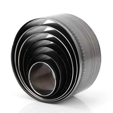 Imagem de Conjunto de moldes de perfuração, cortador oco, 7 peças de cortadores de furo de couro, moldes de corte de perfurador de furo redondo de couro para artesanato artesanal de couro faça você mesmo 20mm 25mm 30mm 35mm 40mm 45mm 50mm