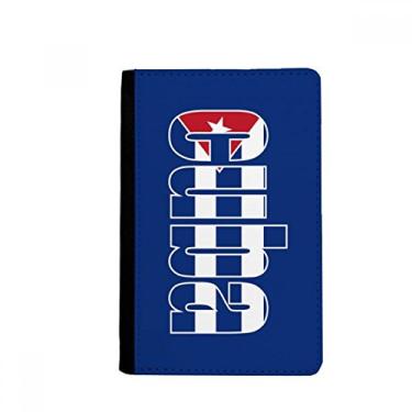 Imagem de Porta-passaporte com nome da bandeira do país de Cuba Notecase Burse carteira porta-cartão, Multicolor