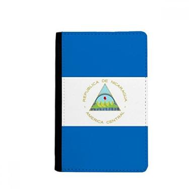 Imagem de Porta-passaporte com bandeira nacional da Nicarágua da América do Norte para país Notecase Burse capa carteira porta-cartão, Multicolor