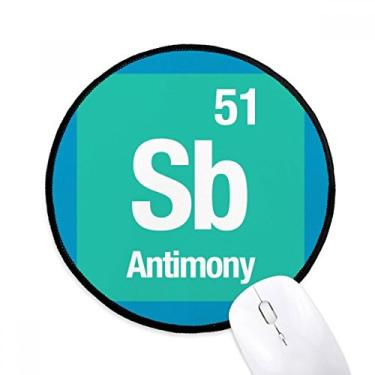 Imagem de DIYthinker Sb Antimony Elemento Químico Chem Mouse Pad Desktop Office Tapete Redondo para Computador