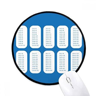 Imagem de DIYthinker Número da tabela de multiplicação estudo Matemática Mouse Pad Desktop Office Tapete redondo para computador