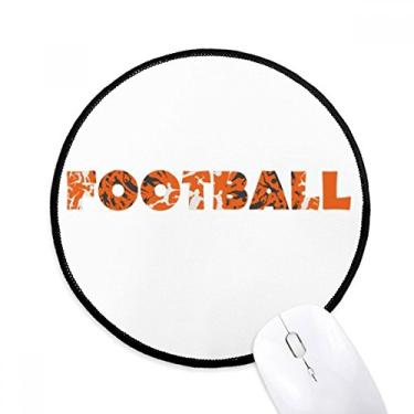 Imagem de Tapete de mouse de futebol laranja elegante para computador