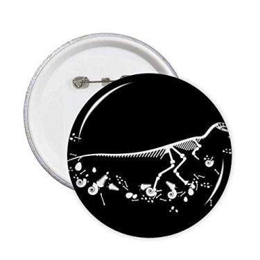 Imagem de Enorme Dinossauro Grama Ossos Broche Emblema Botão Decoração Acessório 5 peças