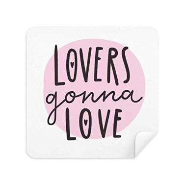 Imagem de DIYthinker Loves Ganna Love Quote Style Pano de Limpeza de Tela Tecido Camurça 2 Peças