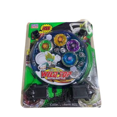 Beyblade Peão Tornado Compativel Arena Azul C/ 4 Peões