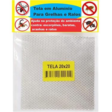 Imagem de Tela Para Ralo Grelha em Alumínio 20x20 Cm Anti-inseto