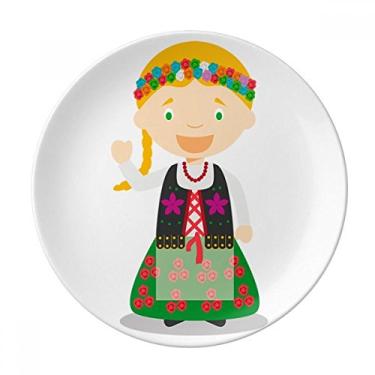 Imagem de Smile Blond Poland Placa decorativa de porcelana salver louça de jantar