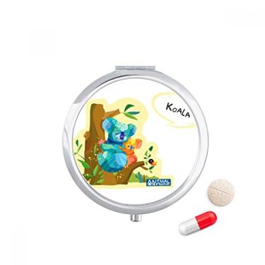 Imagem de Estojo de comprimidos de aquarela com coala e eucalipto da Austrália, caixa de armazenamento de medicamentos