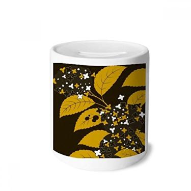 Imagem de DIYthinker Caixa preta para dinheiro com pintura da cultura japonesa, porta-moedas de cerâmica, presente de cofrinho