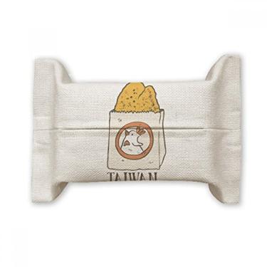 Imagem de Comida de cobra frango frito Taiwan suporte de capa de papel para lenços faciais saco de linho de algodão