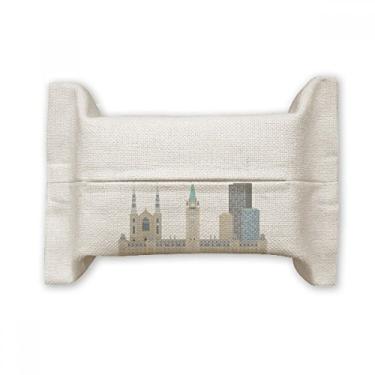 Imagem de Bolsa de linho de algodão e linho para lenços faciais da igreja do Canadá