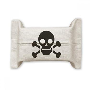 Imagem de Dangerous Chemical Frightful Circle Symbol Face Tissue Paper Cover Holder Cotton Linen Bag