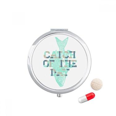 Imagem de Catch Blue Fish Pill Caixa de armazenamento de medicamentos dispensador de pílulas