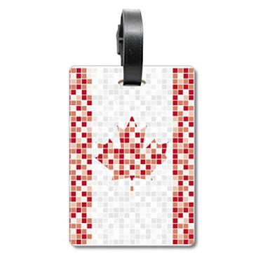 Imagem de Bandeira nacional do Canadá, folha de bordo, mosaico, bolsa, etiqueta de bagagem, etiqueta para cartão de armazenamento, etiqueta