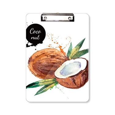 Imagem de Coconut Fruit Tasty A4 Prancheta de prancheta de aquarela saudável