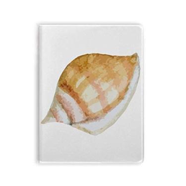 Imagem de Caderno colorido com ilustração de vida marinha de caracol capa macia diário