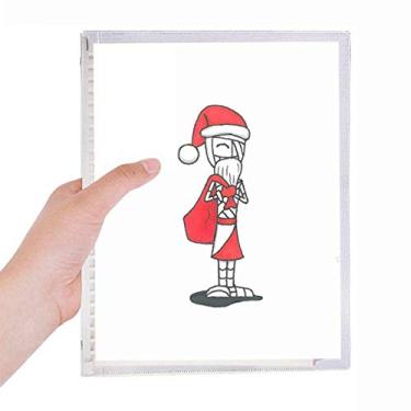 Imagem de Natal, Papai Noel, Horus, chapéu, bolsa, caderno, folhas soltas, diário recarregável, papelaria