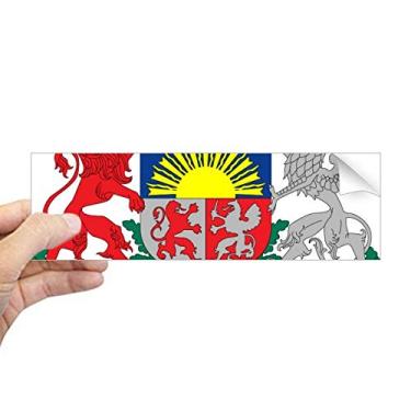 Imagem de DIYthinker Letônia National Emblem Country Adesivo retangular para para-choque Notebook Janela Decalque
