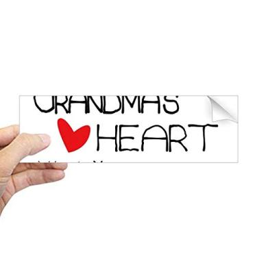 Imagem de DIYthinker Adesivo retangular I Can Melt My Grandma's Heart Nana para notebook, janela