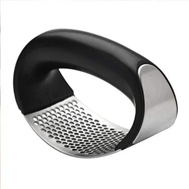 Imagem de Espremedor de alho, espremedores de alho de cozinha de aço inoxidável balancim espremedor de alho, fácil de espremer, à prova de ferrugem, dispositivo de auxílio de cozinha