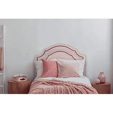 Imagem de Cabeceira Solteiro Provençal 90x60cm Dupla Courino Rosa