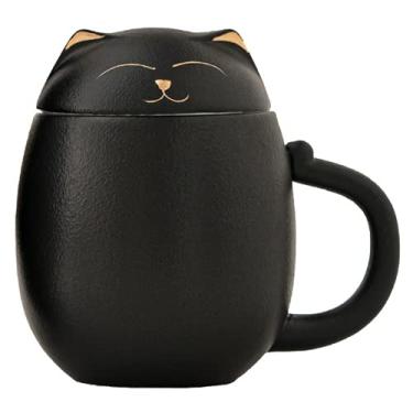 Imagem de PAYNAN Caneca de chá Lucky Cat 350 ml xícara de chá xícara de chá criativa de cerâmica para escritório caneca de água conjunto de chá