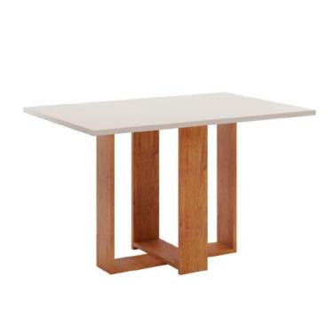 Imagem de Mesa De Jantar Milani 1,20M 4 Lugares Mel Off White Viero - Viero Move