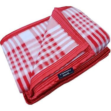 Imagem de Cobertor Solteiro Com Lã Natural Guaratinguetá Exportação (Vermelho)