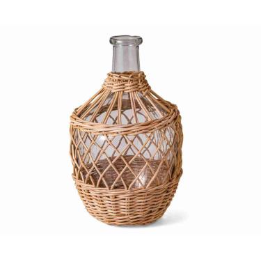 Imagem de Vaso em Vidro c/ Fibra Natural 16849 Mart